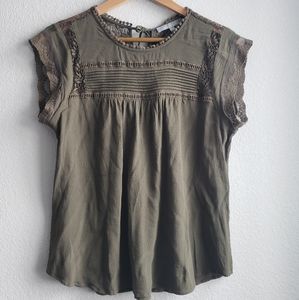 Daniel Rainn Stitch Fix Green Lace Blouse